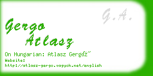 gergo atlasz business card